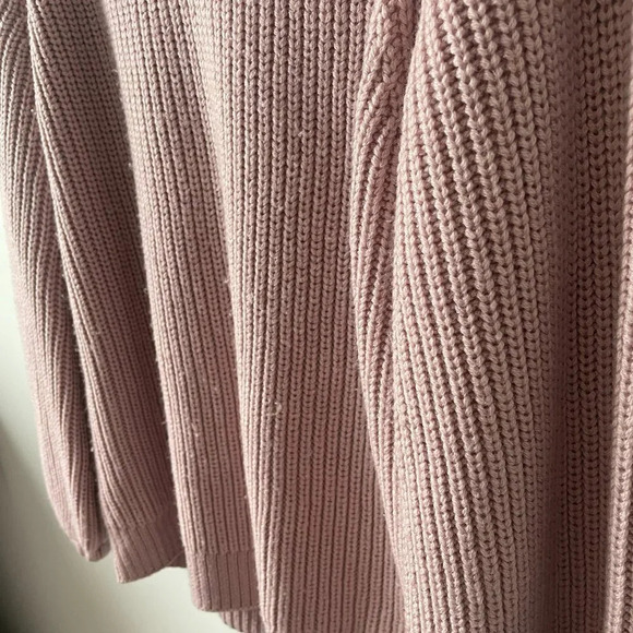 Aritzia Babaton Valadon Balloon Sleeve 100% Wool Knit Sweater Mauve Size Small - Picture 5 of 7